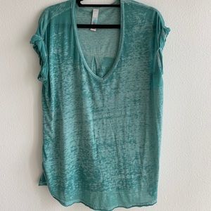 Free People sea green flowy top